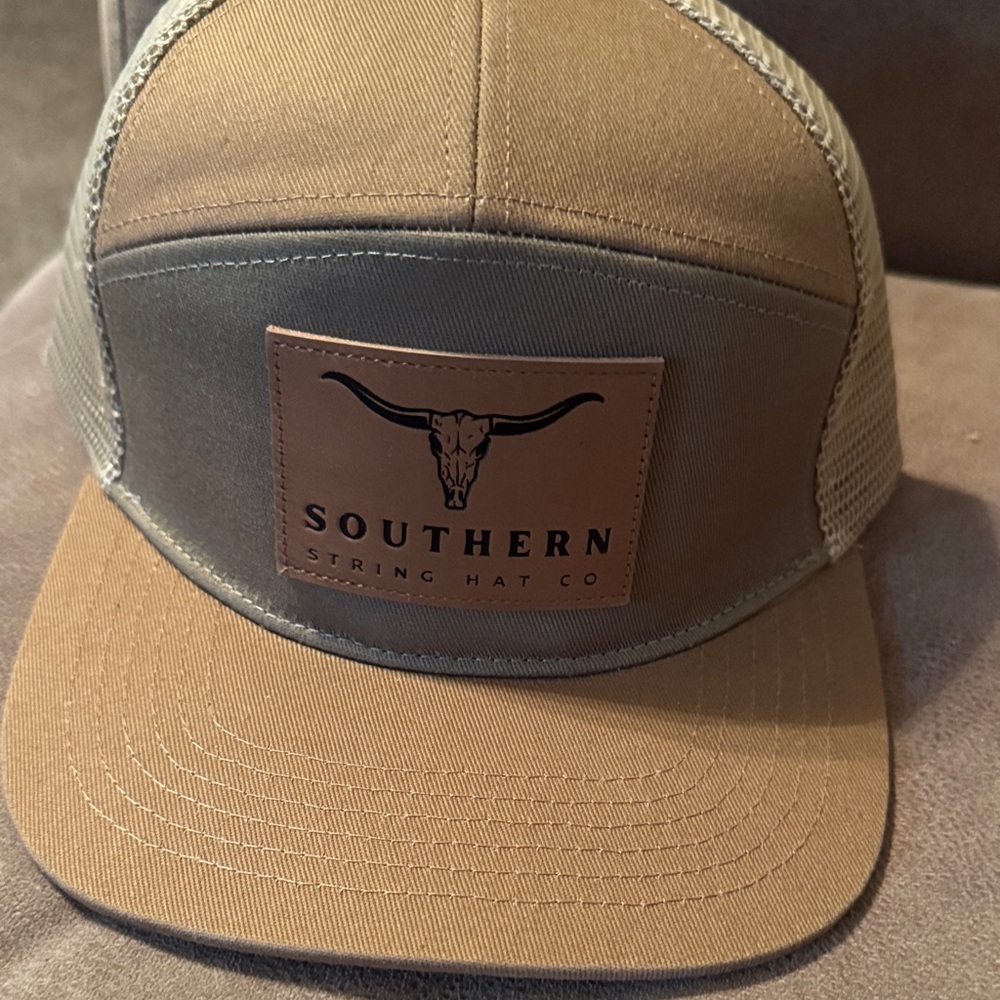 Southern String Hat Co Tan and Gray Cap